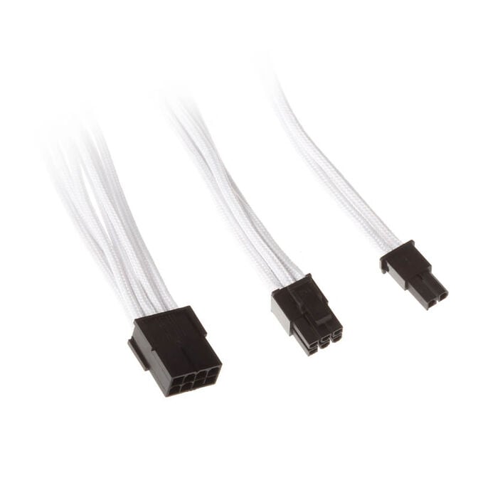SilverStone 8-Pin-PCIe auf 6+2-Pin-PCIe Verl&auml;ngerung - 250mm wei&szlig; image number 0