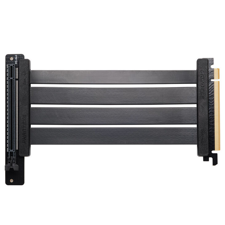 PHANTEKS PCI-E 4.0 x16 Riser Flachband-Kabel, 90 Grad, 22cm - schwarz image number 1
