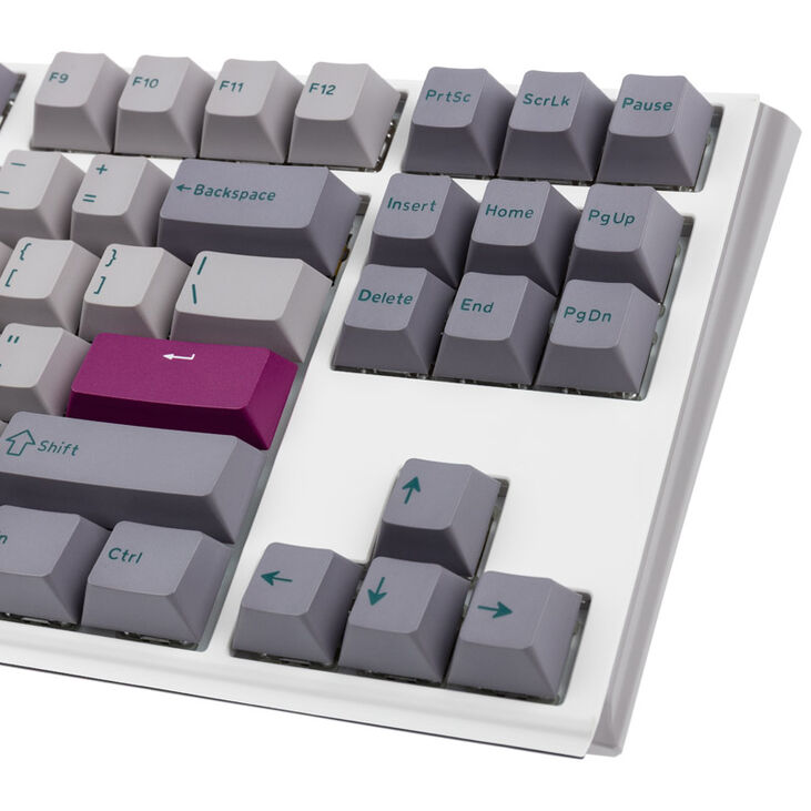 Ducky One 3 Mist Grey TKL Gaming Keyboard, RGB LED - MX-Blue (US) image number 7