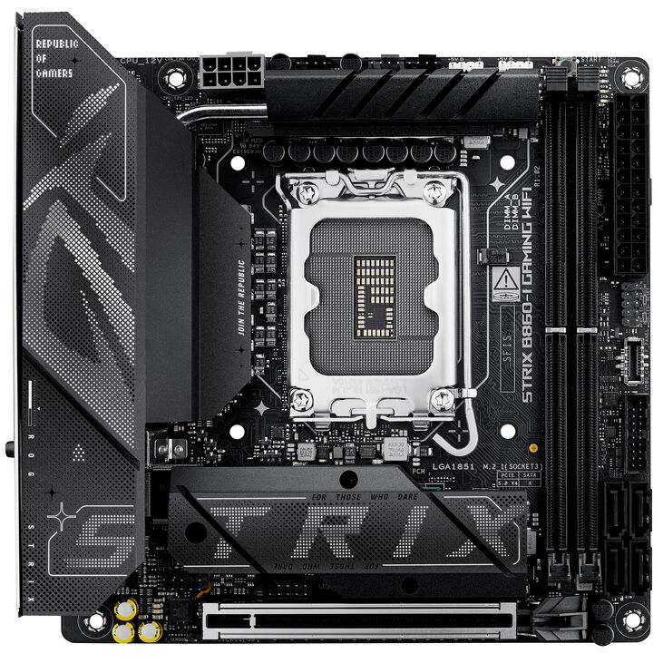 ASUS ROG Strix B860-I Gaming WiFi Motherboard, Socket LGA 1851, Intel B860, Mini-ITX, DDR5 image number 2
