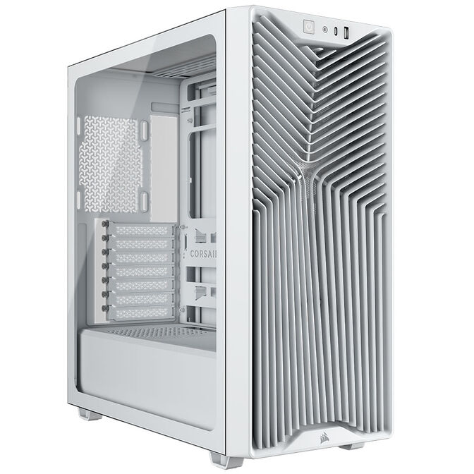 Corsair 3200D RS PC Case, Mid Tower, ATX, Tempered Glass - White