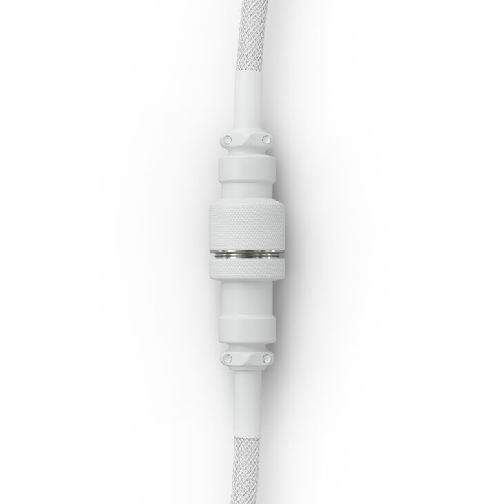 Glorious GMMK Coiled Cable Ghost White, Spiral Keyboard Cable, USB-C/USB-A - White image number 2