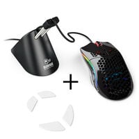 Glorious Model O (black, glossy) + Bungee (black) + Model O G-Skatez