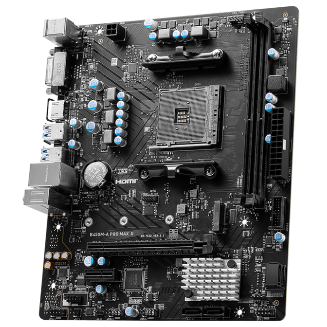 MSI B450M-A PRO Max II motherboard, Socket AM4, AMD B450, mATX, DDR4 image number 4