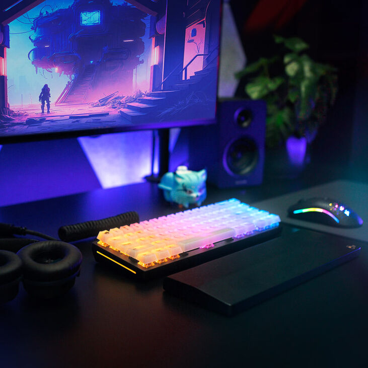 Glorious Polychroma RGB Keycaps - 115 Keycaps, ANSI, US-Layout, semi-transparent image number 8