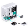 Jonsbo D200 PC Case, Mini Tower, mATX, Tempered Glass - white image number null