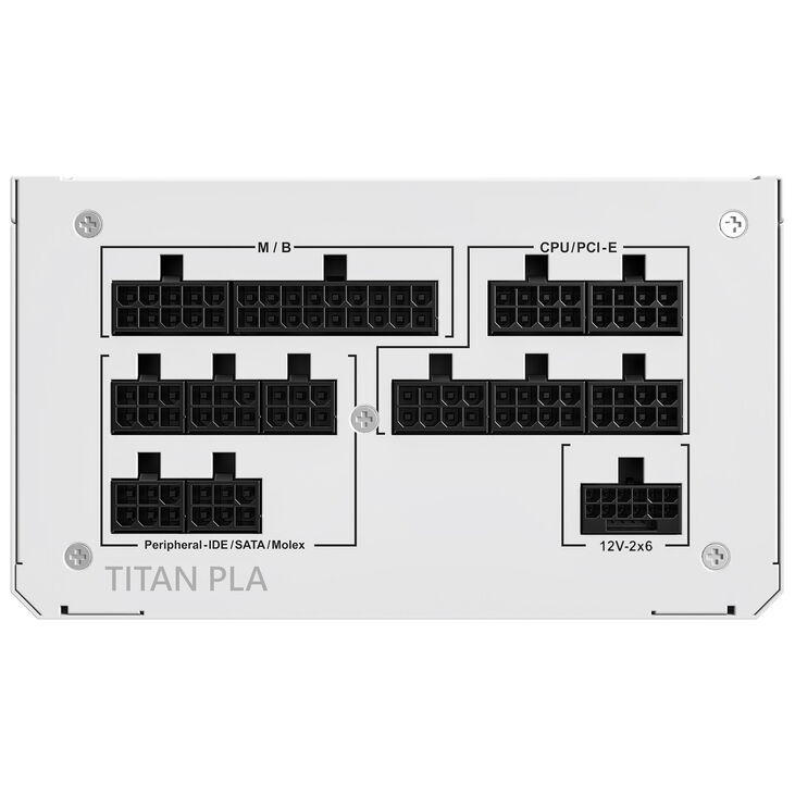Montech Titan PLA 850W, 80 PLUS & Cybenetics Platinum, modular, PCIe 5.1 - 850 watts, white image number 3