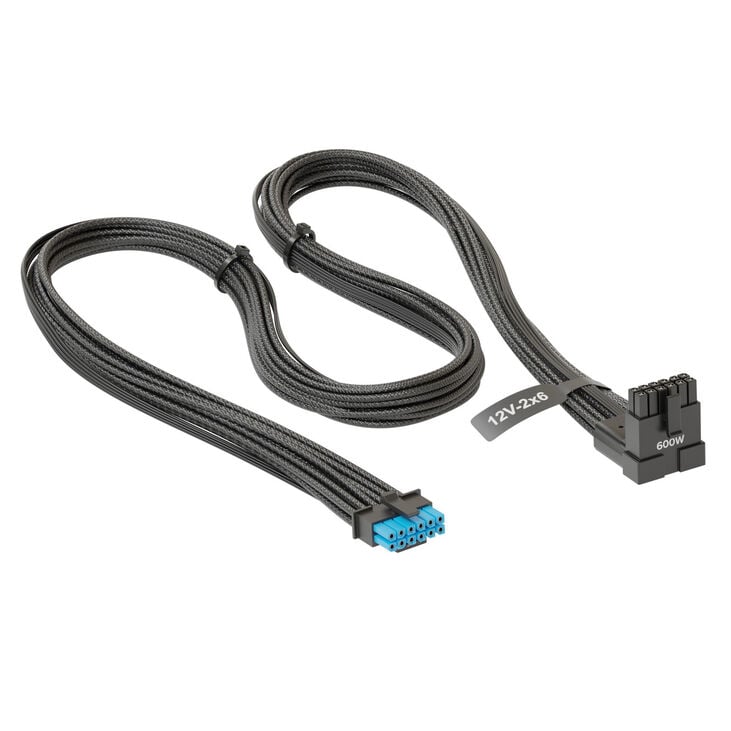 Seasonic 90 Grad 12V-2x6 Adapter Kabel, ATX 3.0, PCIe 5.0 - schwarz image number 0