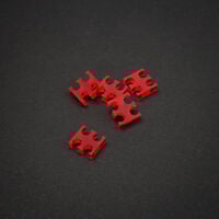 King Mod Service 4-Slot Cable Comb 4mm large - red - set of 5
