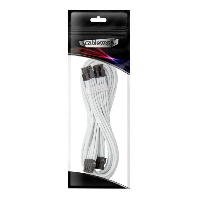 CableMod C-Series Pro ModMesh Bridged Anschlusskabel - 8+8-Pin PCIe, wei&szlig;, 60cm image number 1