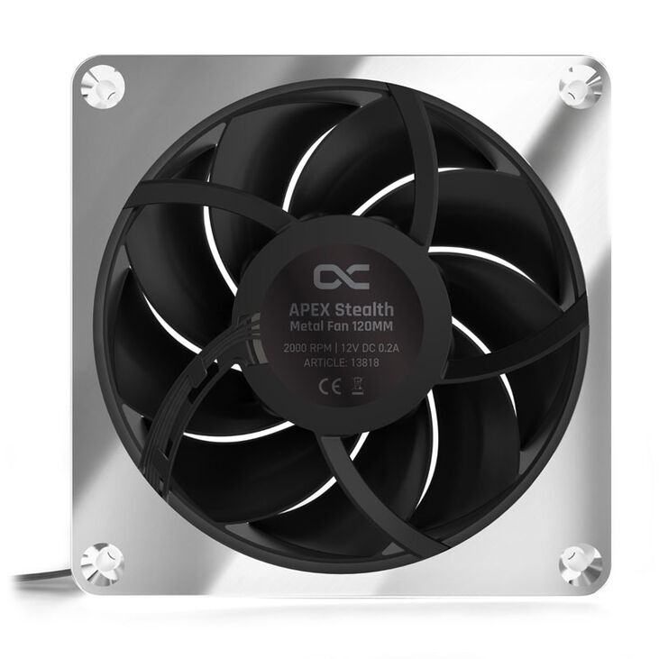Alphacool Apex Stealth Metall Power Lüfter 120 mm, 3.000 U/min - chrome image number 2