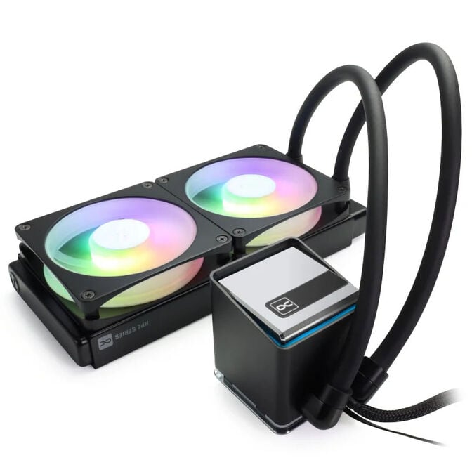 Alphacool Core 2 XT 240mm AiO-Wasserk&uuml;hlung, ARGB, DC-LT 3 - schwarz image number 2