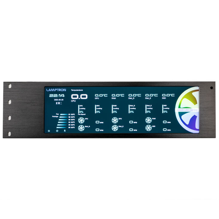 Lamptron CU135 Lüftersteuerung + RGB Controller mit Display, ARGB - schwarz image number 1