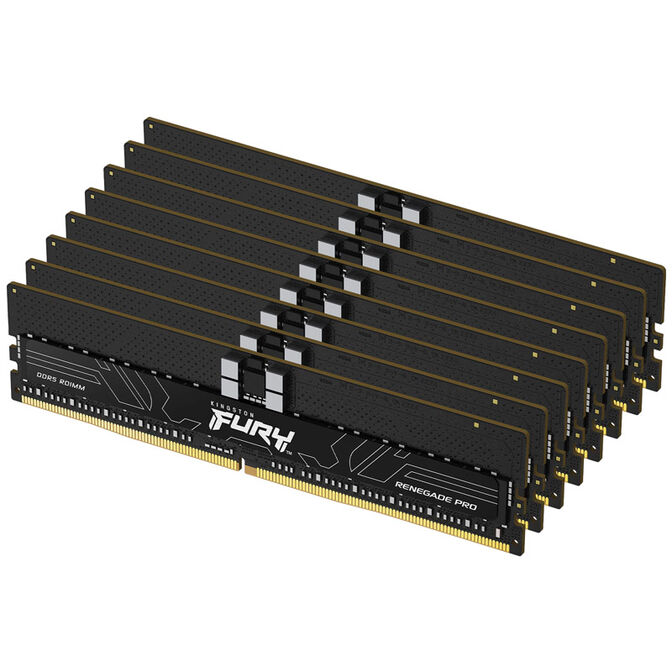 Kingston Fury Renegade Pro DDR5-5600 RAM, CL36, XMP, ECC reg. - 128 GB Octo-Kit, black image number 0