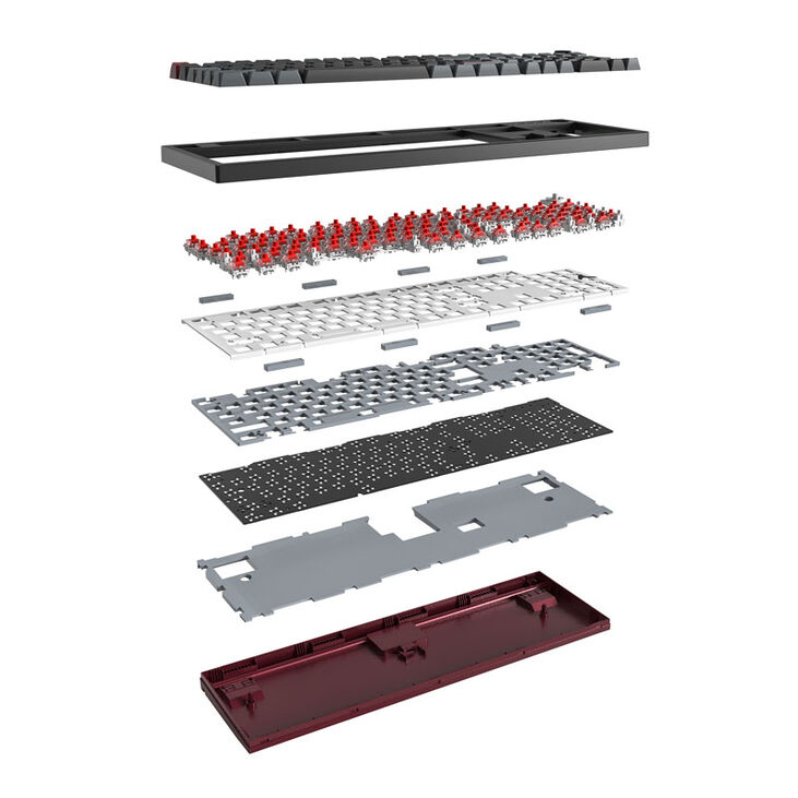 Montech MKey Darkness Gaming Tastatur - GateronG Pro 2.0 Red (US) image number 5