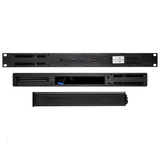Akasa Galileo TU1 Thin-Mini-ITX 1U case, OEM - black image number 4