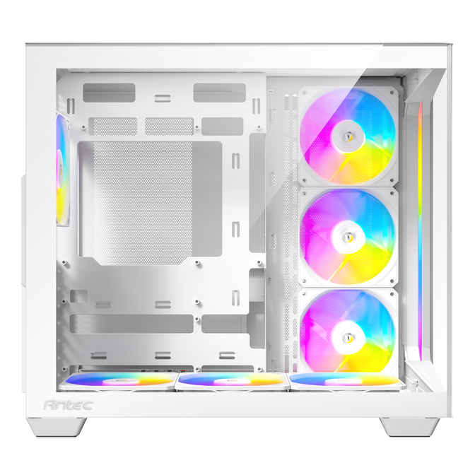 Antec C5 PC case, mid tower, ATX, RGB, tempered glass - white image number 9