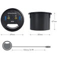 Graugear Tisch-HUB, USB 3.0 2x Type-A / 1x Type-C, Audioanschluss, 60 mm image number null