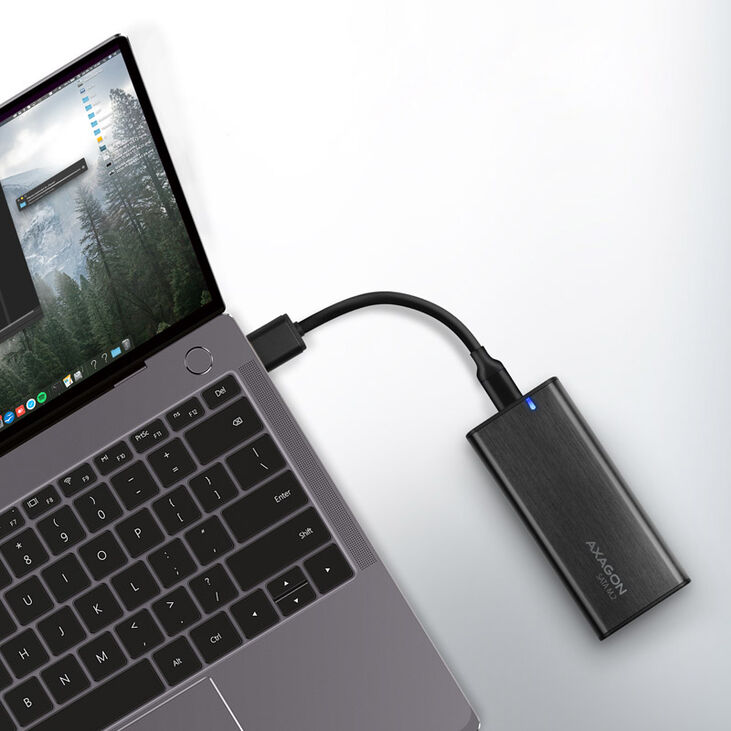 AXAGON EEM2-SBC RAW BOX external enclosure for M.2 SSDs USB-C 3.2 Gen 2 - black image number 1
