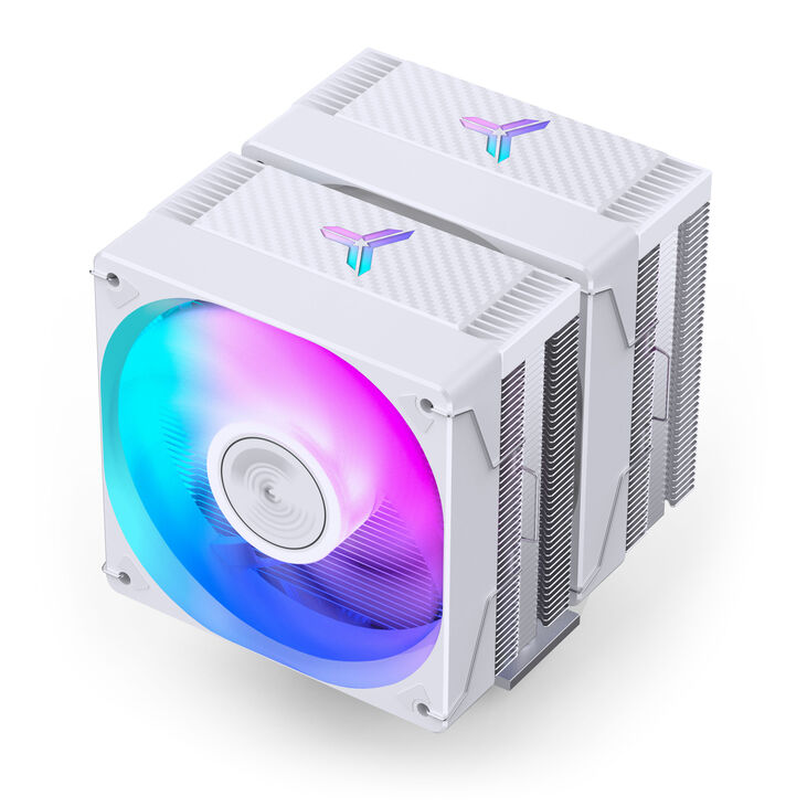 Jonsbo CR-3000E CPU cooler, dual tower, RGB - 120mm, white image number 2