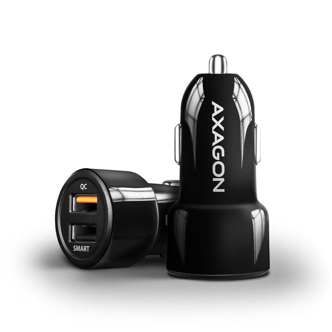 AXAGON PWC-QC5 Auto-Ladeger&auml;t, 1x USB-A QC 3.0 + 1x USB-A SmartCharge, 31,5 W, CL-Stecker - schwarz image number 0