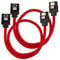 Corsair Premium Sleeved SATA Cable, red 30cm - 2 pack