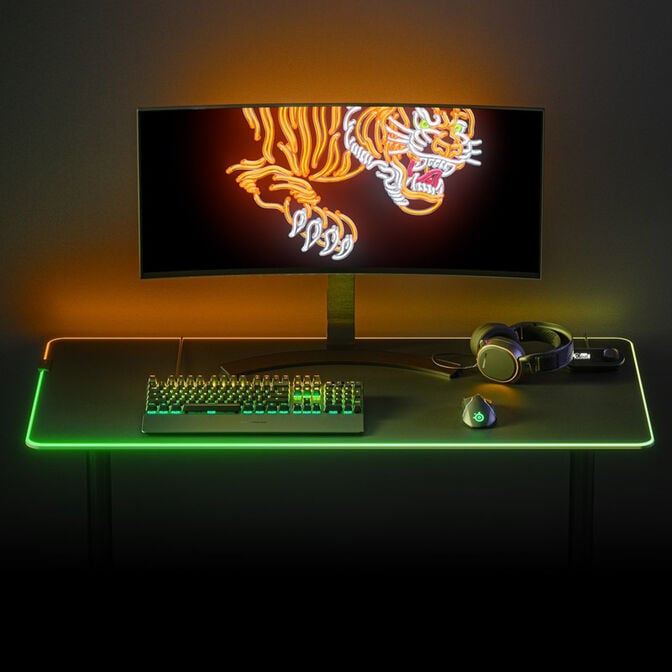 SteelSeries QcK Prism Cloth Mousepad, RGB - 3XL, black image number 1
