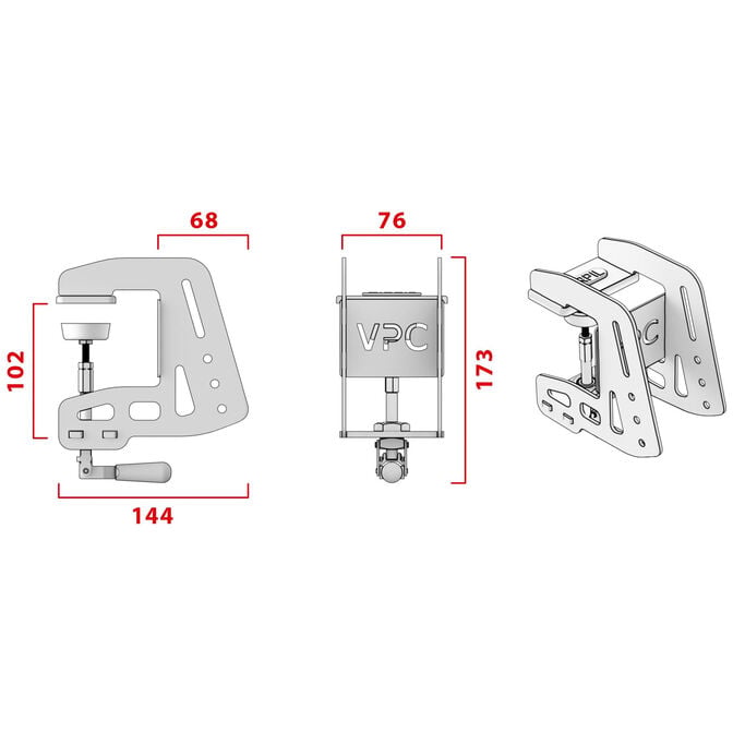 VIRPIL Controls Desk Mount - Black, Mini image number 3