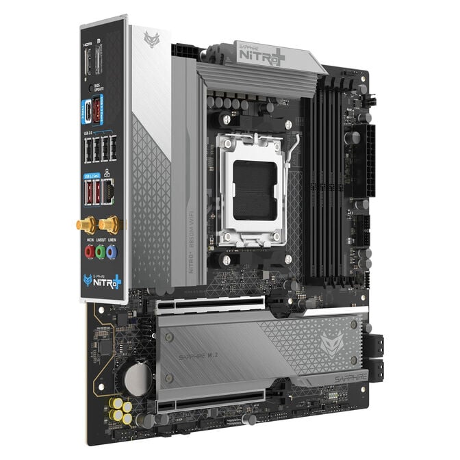 Sapphire Nitro+ B850M WiFi Mainboard, Sockel AM5, AMD B850, mATX, DDR5 image number 3