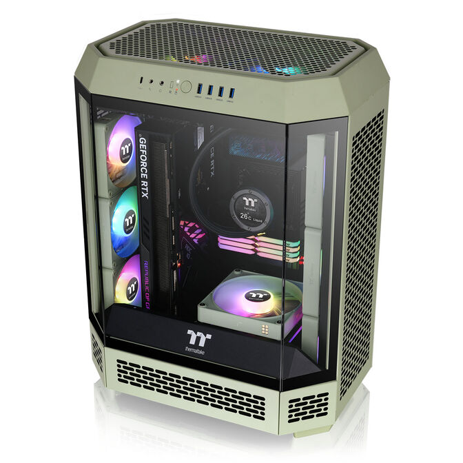 Thermaltake The Tower 600 PC-Geh&auml;use, Midi-Tower, ATX, Tempered Glass - Matcha Green image number 6