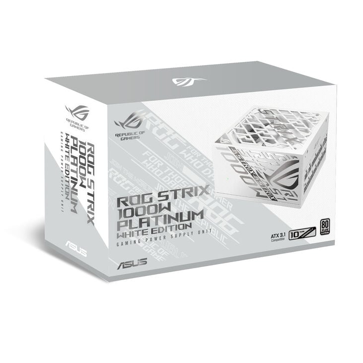ASUS ROG Strix 1000W Platinum, 80 PLUS Platinum power supply, modular, PCIe 5.1 - 1,000 watts, white image number 12