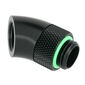 Barrow Adapter 45 degree G1/4 inch female to G1/4 inch female - rotatable, black