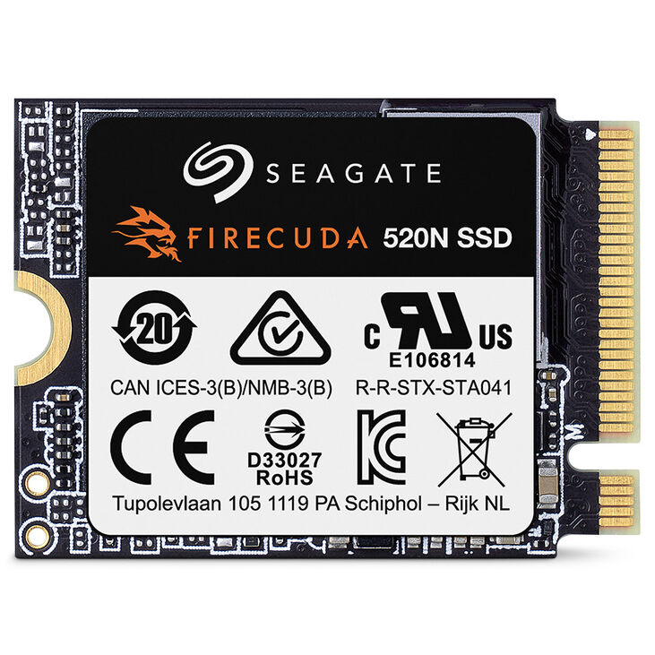 Seagate FireCuda 520N NVMe SSD, PCIe 4.0, M.2 Type 2230 - 1 TB image number 3