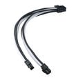 SilverStone EPS 8-Pin zu EPS/ATX 4+4-Pin Kabel, 300mm - schwarz/wei&szlig; image number null
