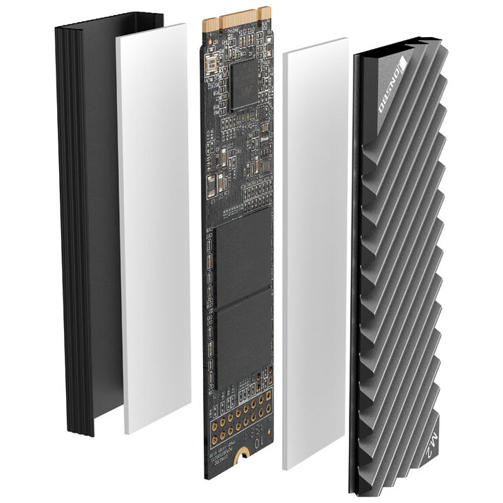 Jonsbo M.2-3 M.2 SSD passive cooler - grey image number 4