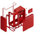 HYTE X50 Midi Tower - Wild Cherry image number null
