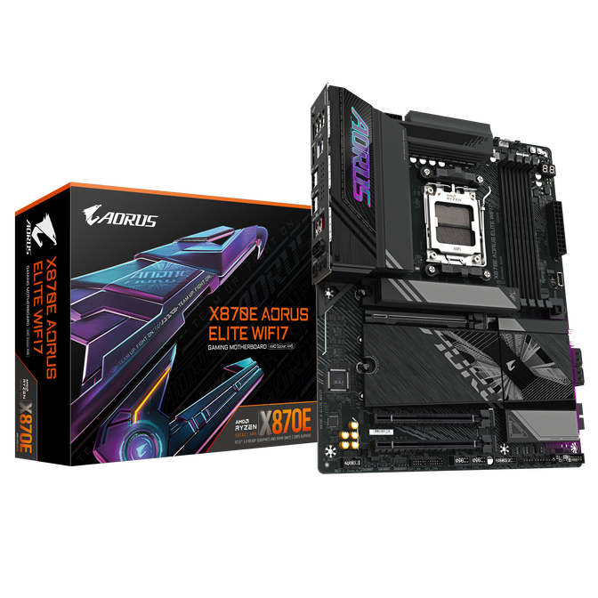Gigabyte X870E A Elite WiFi7 Mainboard, Sockel AM5, AMD X870E, ATX, DDR5 image number 0