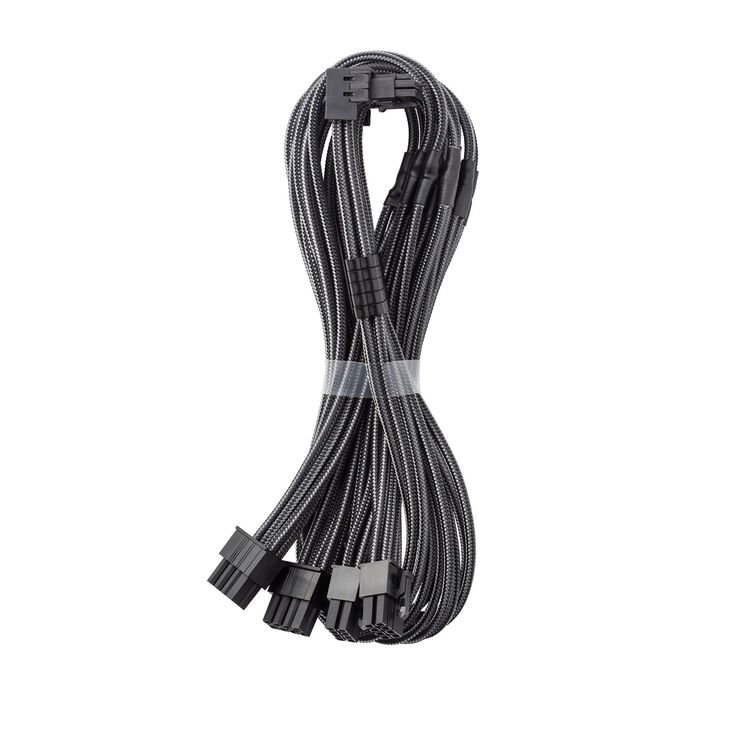 CableMod C-Series Pro Anschlusskabel - Variante B, 90°, 16-Pin zu 4x 8-Pin PCIe, carbon image number 0