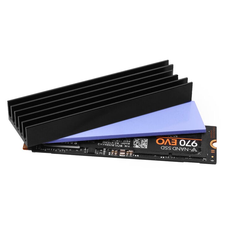 AXAGON CLR-M2L10 passiver M.2-SSD-Kühlkörper - 2280, 10 mm Höhe, Aluminium, schwarz image number 4