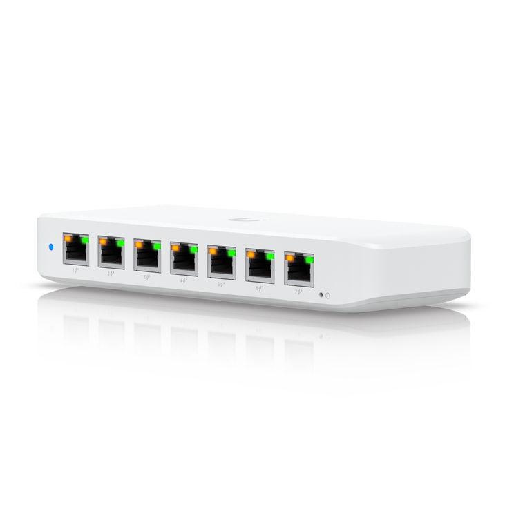Ubiquiti UniFi Ultra 210W network switch, 7x 1G-RJ-45, 210 W, PoE - white image number 1
