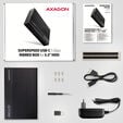AXAGON EE35-GTR USB-C 3.2 Gen 1 - SATA 6G, 3.5" external hard drive enclosure, grooved - black image number null
