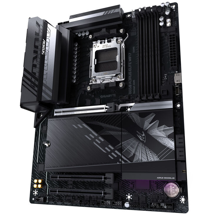 GIGABYTE B850 Aorus Elite WiFi 7 Motherboard, Socket AM5 (LGA 1718), AMD B850, ATX, DDR5 image number 4