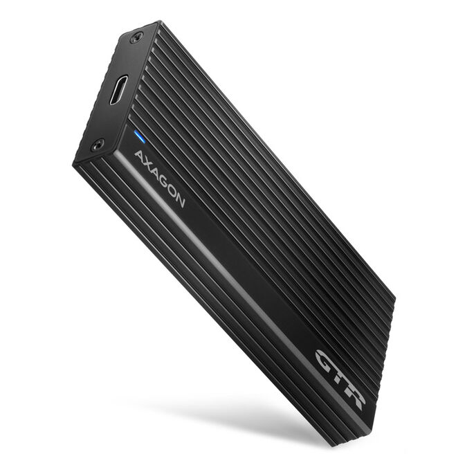 AXAGON EEM2-GTR external enclosure for M.2 SSDs USB-C 3.2 Gen 2, black image number 0