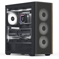 Aerocool D501A PC Case, Mid Tower, ATX, Tempered Glass - Black