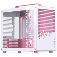 Jonsplus Z20 Micro-ATX case, with carrying handle - white/pink