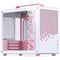 Jonsplus Z20 Micro-ATX Geh&auml;use, mit Tragegriff - wei&szlig;/pink