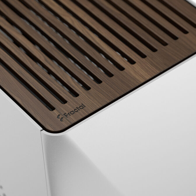 Fractal Design Era 2 Mini-ITX Case, Walnut Wood Panel &ndash; Silver image number 3