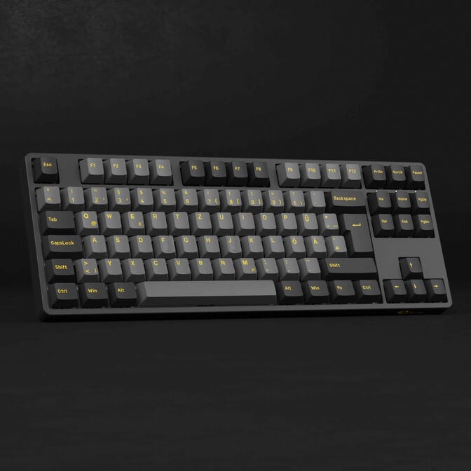 AKKO Black & Gold 5087S Gaming Tastatur, RGB &ndash; Akko V3 Cream Yellow Pro Switches, ISO DE, schwarz & gold image number 3