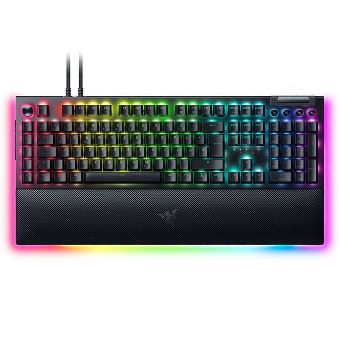 Razer BlackWidow V4 Pro Gaming Tastatur, Green Switch, USB, DE Layout image number 0