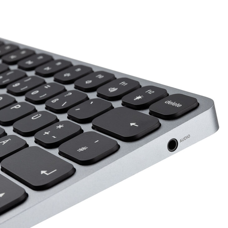 AXAGON HMC-KB USB-C Keyboard, microSD/SD, 3x USB-A 3.0, HDMI 4K/60Hz, PD 100W, Audio - DE Layout image number 8